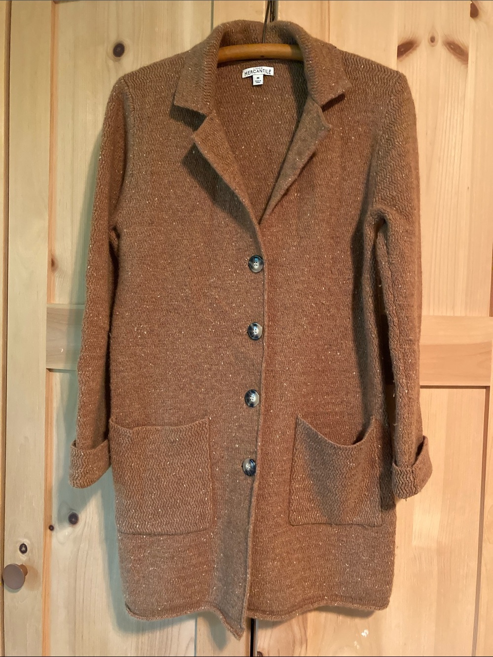 J. Crew Mercantile Lambs Wool Blend Button Up Sweater Cardigan Coat w/ Collar